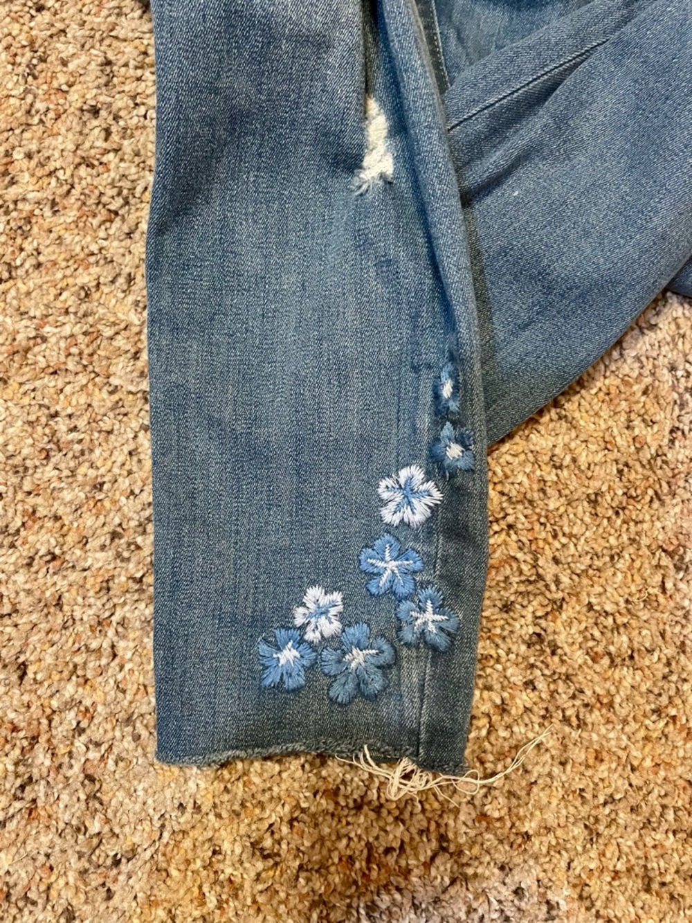 Express Floral Embroidered High Rise Skinny Ankle Legging.  Boho Festival. 6R - Picture 13 of 13